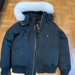 dark blue moncler jacket (kids M)